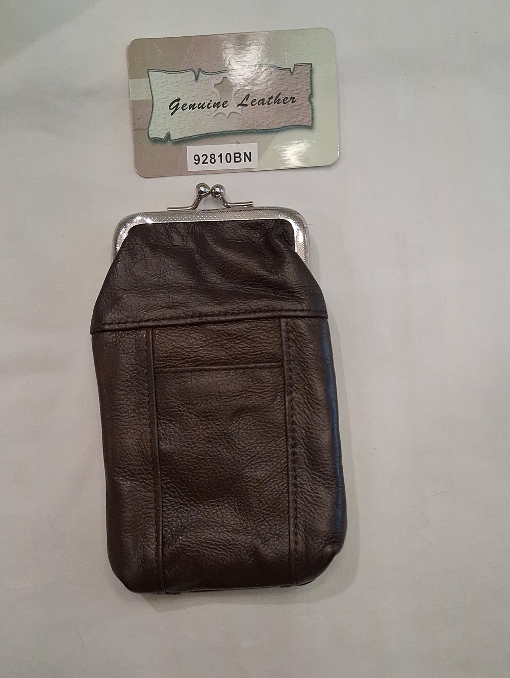 ROMA LEATHER Genuine Leather Cigarette Case with Lighter Pouch Brown- 92810BN
